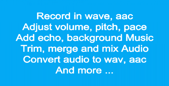 Audio Recorder and Editor Full