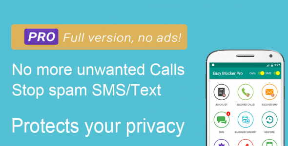 Blacklist Call and SMS blocker Pro 1