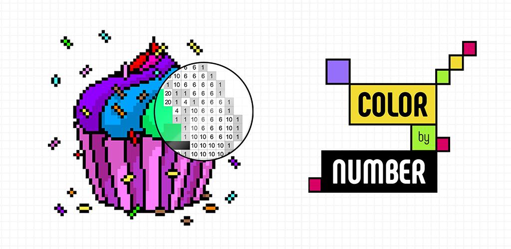 Color by Number Coloring Book Pixel Art