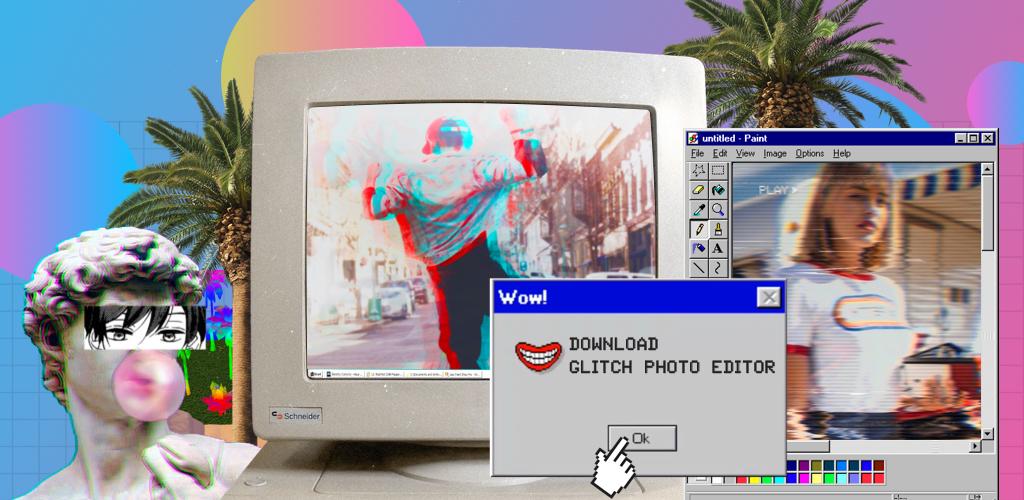 Glitch Photo Editor glitch effect vaporwave Premium