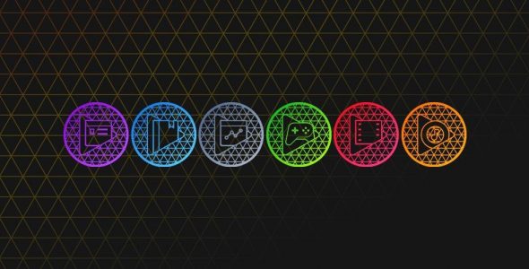 Pixel Net Neon Icon Pack cover 1