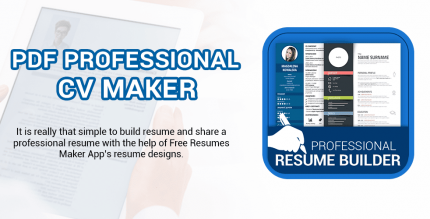 Professional Resume Maker CV builder PDF format PRO