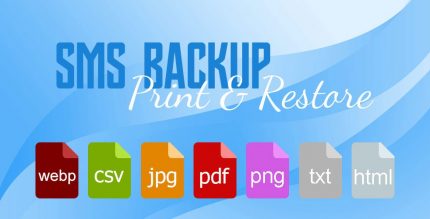 SMS Backup Print Restore Export PDFHTMLCSV PRO