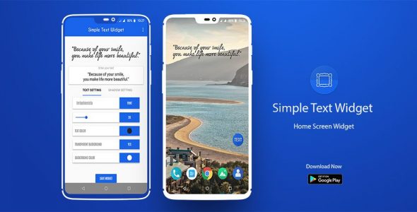 Simple text widget Text widget for android