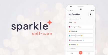 Sparkle Self Care Checklist Tracker Journal Cover