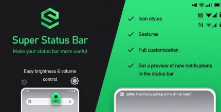 Super Status Bar Gestures Notifications more Premium