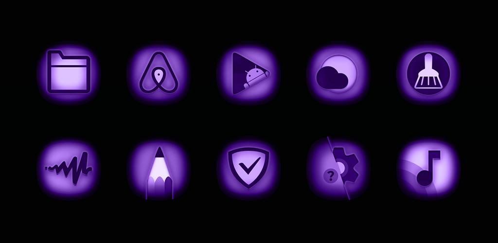 Ultraviolet Stealth Purple Icon Pack cover