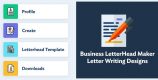 Business LetterHead Maker – Letter Writing Designs cover 1