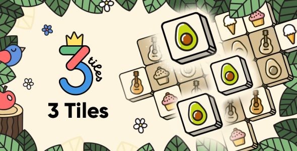 3 tiles tile matching games cover