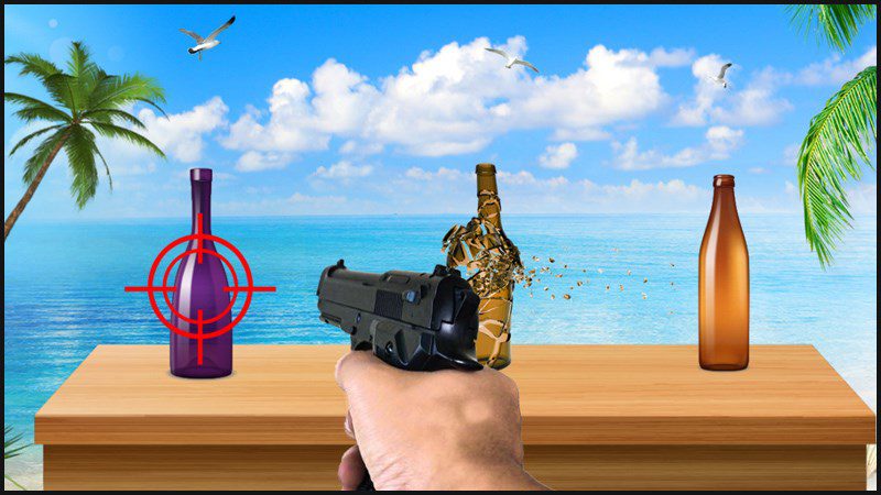 Bottle Shooting Target : Real Bottle Shooter