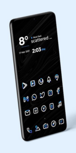 Aline Blue: linear icon pack 1.6.9 Apk for Android 3