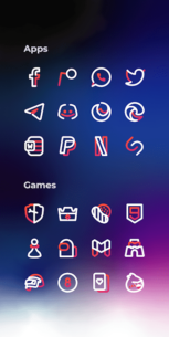 Aline Red: linear icon pack 1.5.4 Apk for Android 5