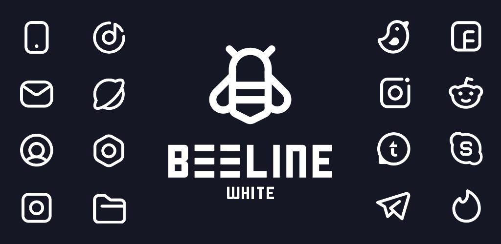 beeline white iconpack cover