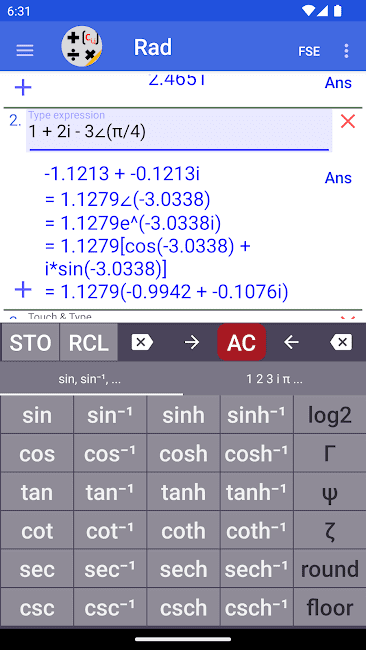 Complex Number Calculator PRO 1.1.1 Apk for Android 5
