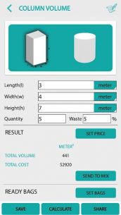 Concrete Volume Calculator–Construction Calculator 1.4 Apk for Android 5
