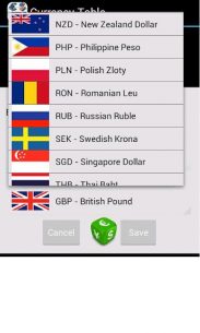 Currency Table (with costs) 7.3.7 Apk for Android 4