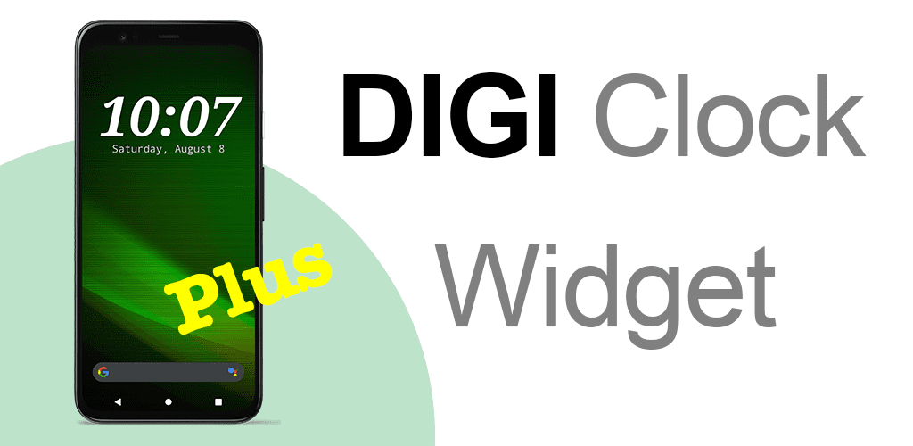 digi clock widget plus android cover