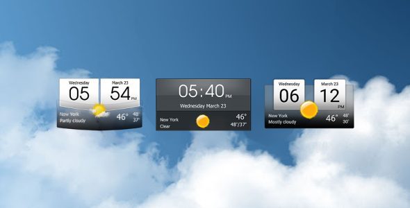 digital clock weather cover