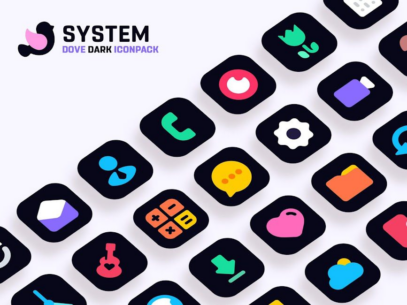 Dove Dark : Icon Pack 4.4 Apk for Android 1