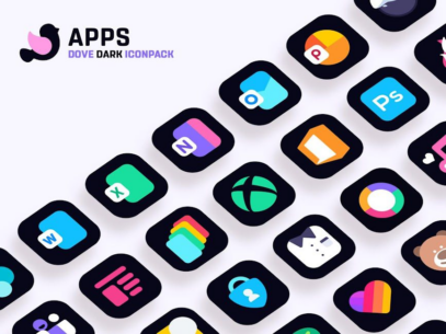Dove Dark : Icon Pack 4.4 Apk for Android 4