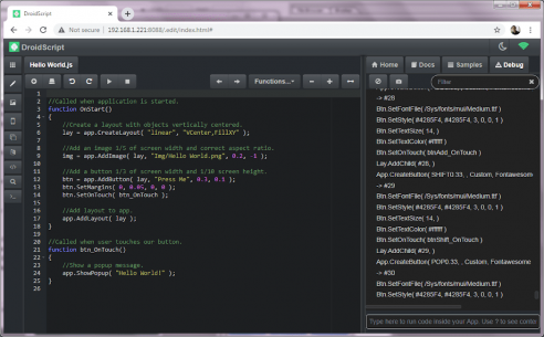 DroidScript – JavaScript IDE 2.61 Apk for Android 5