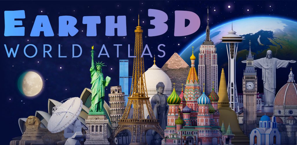earth 3d world atlas cover