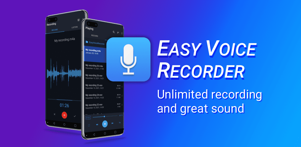 easy voice recorder pro cover
