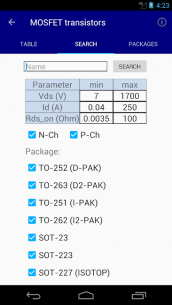 Electronics Database: params of electronics parts 2.34 Apk for Android 3