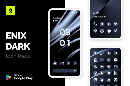 ENIX DARK Icon Pack 1.0 Apk for Android 1