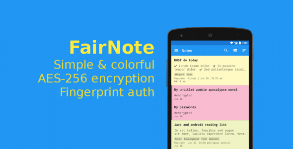 fairnote notepad android cover