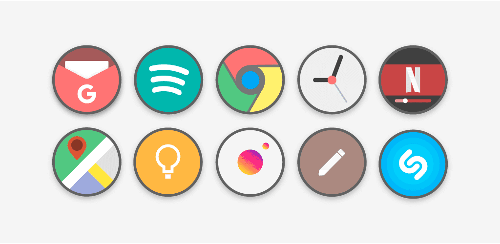flat circle icon pack cover