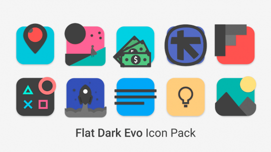 Flat Dark Evo – Icon Pack 4.5 Apk for Android 4