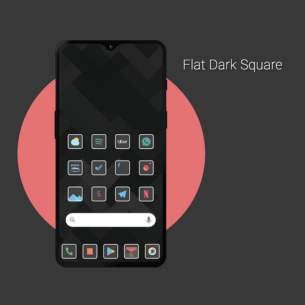 Flat Dark Square – Icon Pack 3.3 Apk for Android 4
