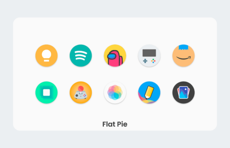Flat Pie – Icon Pack 6.6 Apk for Android 5