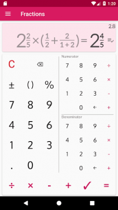 Fractions – calculate and compare (PRO) 2.10 Apk for Android 3