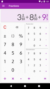 Fractions – calculate and compare (PRO) 2.10 Apk for Android 4