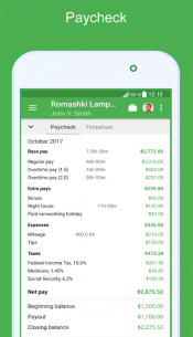 Green Timesheet – shift work log and payroll app (PRO) 1.27 Apk for Android 2