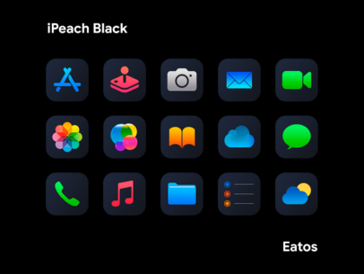 iPeach Black – Icon Pack 2.9 Apk for Android 1