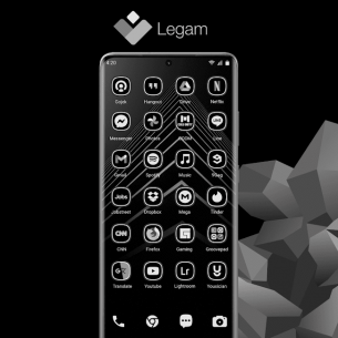 Legam – Black Icon Pack Amoled 4.4.1 Apk for Android 2