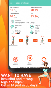 Legs workout – Calves, thighs lower body exercises 2.2.0 Apk for Android 1