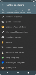 Lighting Calculations 5.3.1 Apk for Android 1