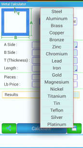 Metal Weight Calculator 6.00 Apk for Android 2
