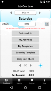 My Overtime – Time & Attendance tracking (FULL) 3.5.8 Apk for Android 2