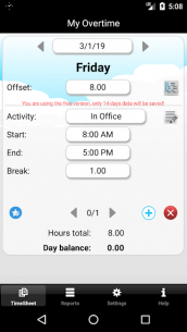 My Overtime – Time & Attendance tracking (FULL) 3.5.8 Apk for Android 3