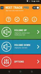Next Track: Volume button skip 2.00 Apk for Android 1