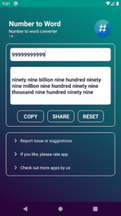 Number to word convert offline 1.4 Apk for Android 1