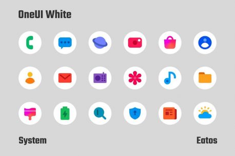 OneUI 3 White – Round Icon Pack 3.4 Apk for Android 1