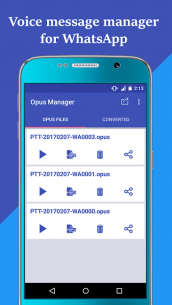 Voice & Audio Manager for WhatsApp , OPUS to MP3 (UNLOCKED) 5.0.4 Apk for Android 1