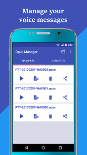 Voice & Audio Manager for WhatsApp , OPUS to MP3 (UNLOCKED) 5.0.4 Apk for Android 3