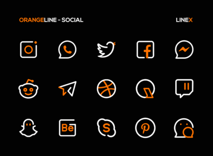 OrangeLine IconPack : LineX 4.2 Apk for Android 4